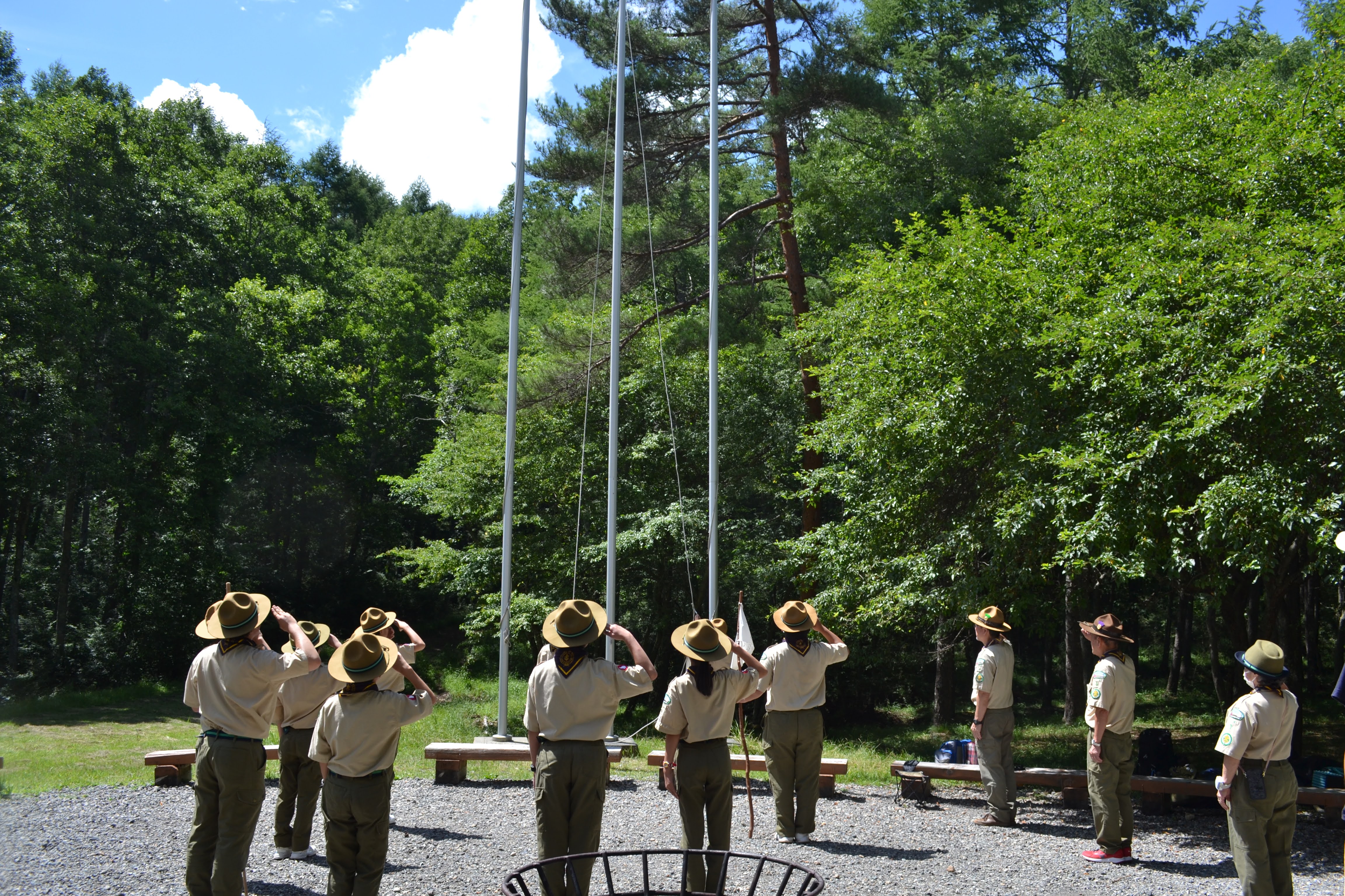 ボーイスカウト多治見第一団の安全な活動の様子