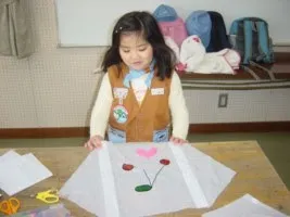 3BV隊集会（凧作りと凧揚げ）